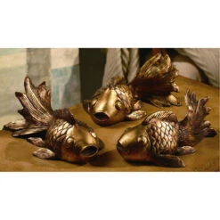 Koi Statues, Set Of 3