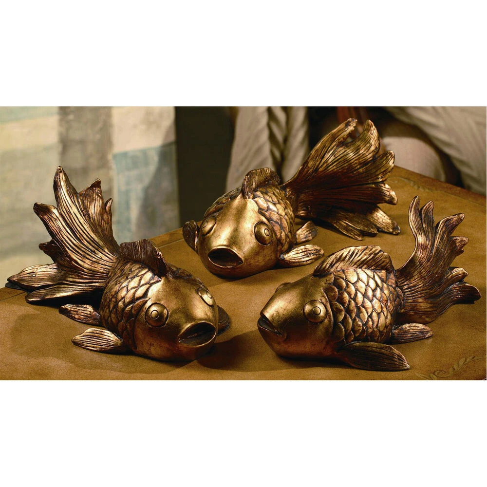 Koi Statues, Set Of 3 3 Koi Statues, Set Of 3