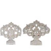 Filigree Rustic White Grey Statue, Set Of 2 1 Filigree Rustic White Grey Statue, Set Of 2 -Crestview cvdep897 1