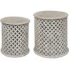 Bengal Manor 24 X 22 Inch Wood Tones Accent Tables, Set Of 2 -Crestview cvfnr401 lg
