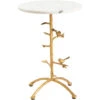 Tweety Bird 23 X 16 Inch White And Gold Side Table 2 Tweety Bird 23 X 16 Inch White And Gold Side Table -Crestview cvfnr834 silo1