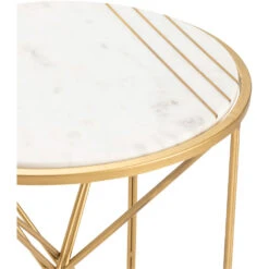 Darby 24 X 20 Inch White And Gold Side Table -Crestview cvfnr836 silo3