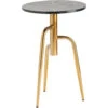 Ava 25 X 16 Inch Black And Gold Accent Table -Crestview cvfnr861 silo1