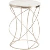 Chaney 24 X 17 Inch White And Silver End Table 2 Chaney 24 X 17 Inch White And Silver End Table -Crestview cvfnr864 silo1