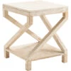 Crestview Collection Amelia 22 X 18 Inch Cream End Table CVFNR889 - Open Box -Crestview cvfnr889 silo1