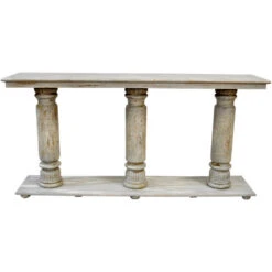 Castleberry 70 X 15 Inch Light Gray Console Table