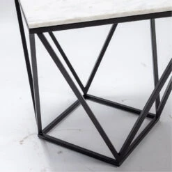Baxter 22 X 20 Inch Black And White End Table -Crestview cvfnr929 2