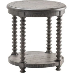 Pembroke Plantation 24 X 23 Inch Dark Gray End Table