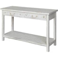 Seaside White 50 X 18 Inch White Console Table