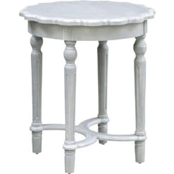 Pembroke Turned Leg 27 X 24 Inch Grey Accent Table
