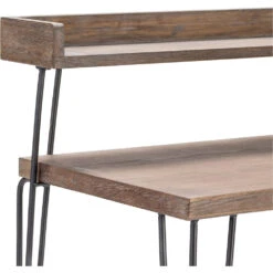 Cody 43 X 18 Inch Dark Brown And Black Desk -Crestview cvfzr4580 silo3