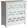 Swimming Fish White Wash And Gradient Blue Chest -Crestview cvfzr5075 lg