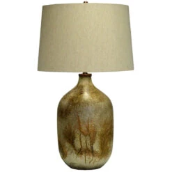 Chambers 32 Inch 150.00 Watt Handfinished Rustic Gold Table Lamp Portable Light