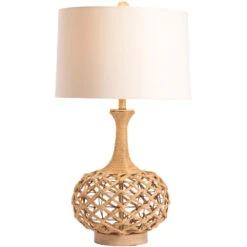 Myla 32 Inch 150.00 Watt Natural Hemp Table Lamp Portable Light