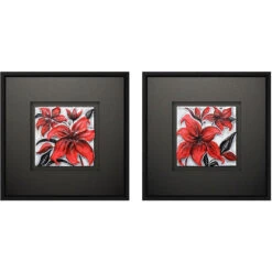 Red Hot Wall Art, Set Of 2