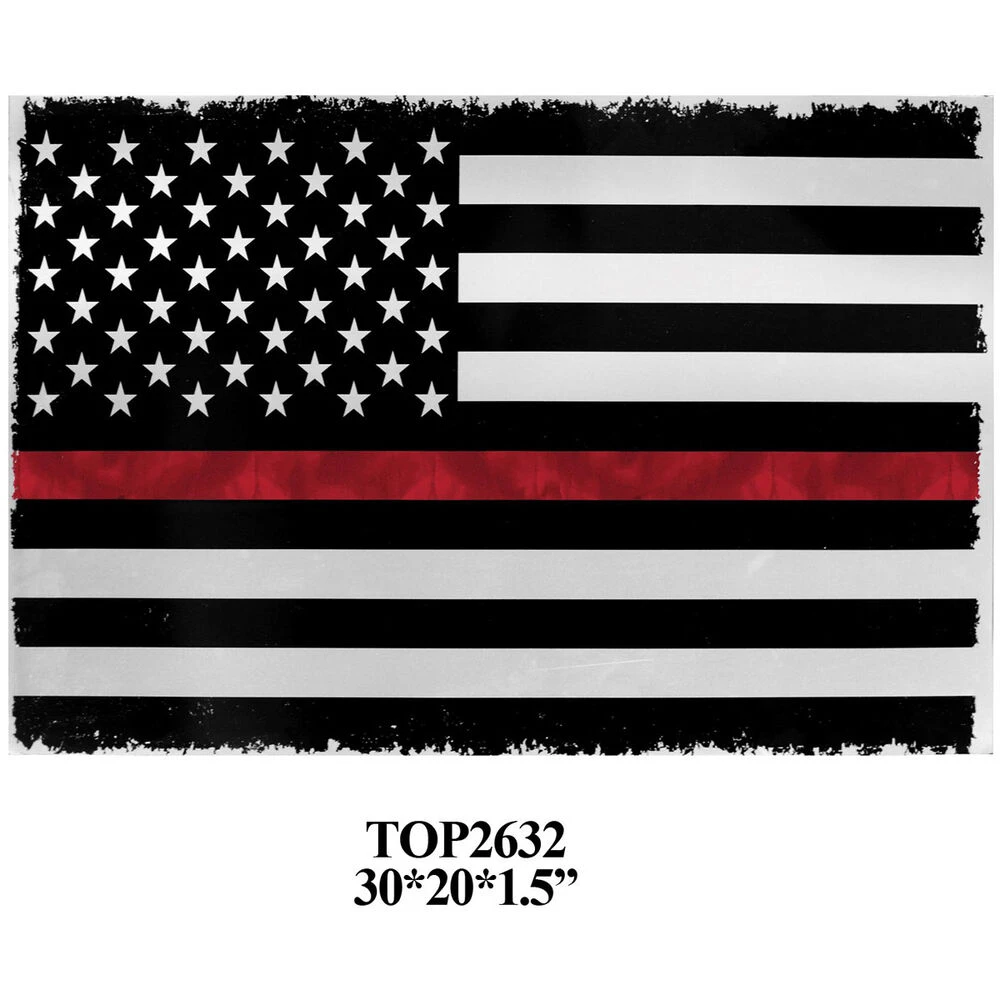 Red Line 20 X 2 Inch Metal Print Art 3 Red Line 20 X 2 Inch Metal Print Art