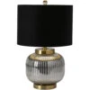 Amelia 22 Inch 150.00 Watt Handfinished Silver And Polished Gold Table Lamp Portable Light