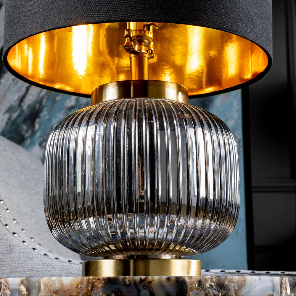 Amelia 22 Inch 150.00 Watt Handfinished Silver And Polished Gold Table Lamp Portable Light 5 Amelia 22 Inch 150.00 Watt Handfinished Silver And Polished Gold Table Lamp Portable Light - Image 3