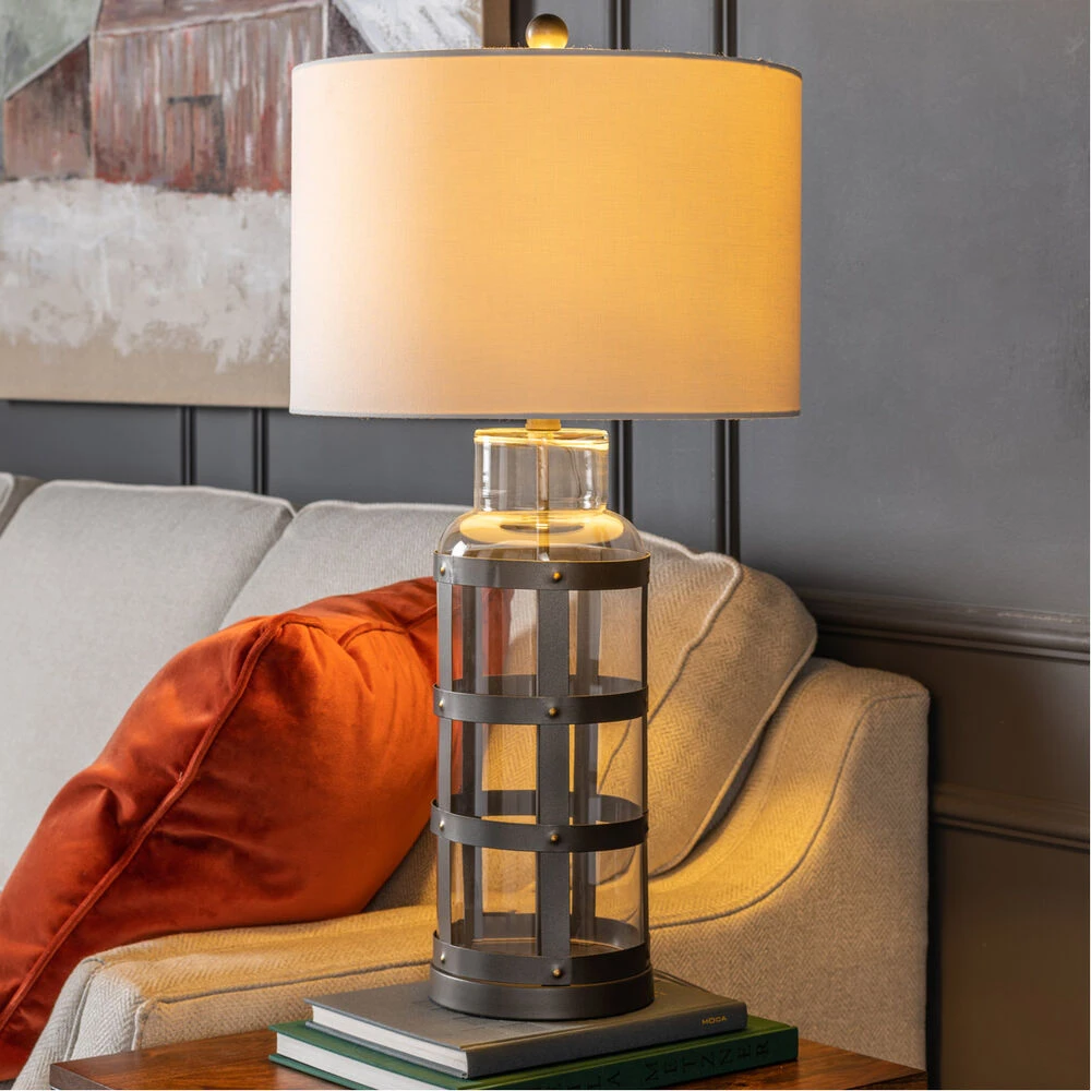 Evolution 29 Inch 150.00 Watt Black And Clear Table Lamp Portable Light 5 Evolution 29 Inch 150.00 Watt Black And Clear Table Lamp Portable Light - Image 3