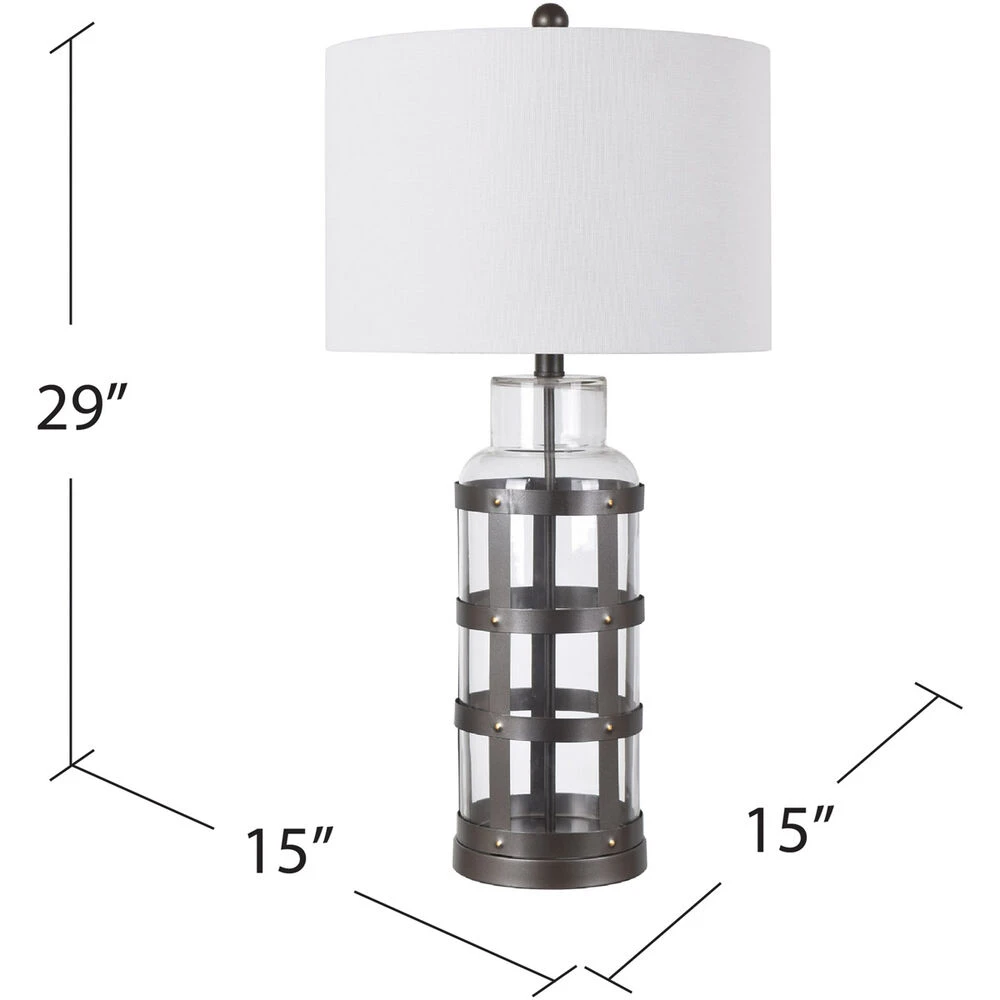 Evolution 29 Inch 150.00 Watt Black And Clear Table Lamp Portable Light 4 Evolution 29 Inch 150.00 Watt Black And Clear Table Lamp Portable Light - Image 2
