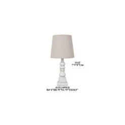 Crestview 19 Inch White Table Lamp Portable Light