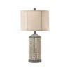 Amelia 29 Inch 150.00 Watt Handfinished Natural And Gray Table Lamp Portable Light -Crestview evly1957 1