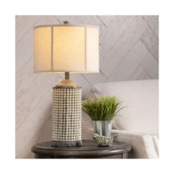 Amelia 29 Inch 150.00 Watt Handfinished Natural And Gray Table Lamp Portable Light 7 Amelia 29 Inch 150.00 Watt Handfinished Natural And Gray Table Lamp Portable Light -Crestview evly1957 lifestyle 2 1